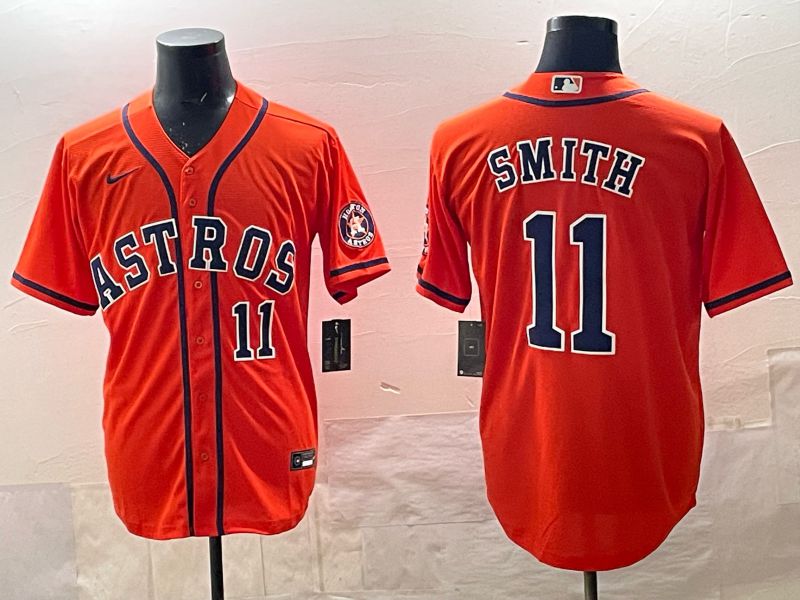 Men 2025 Houston Astros #11 Smith Orange Nike 2025 MLB Jersey 015